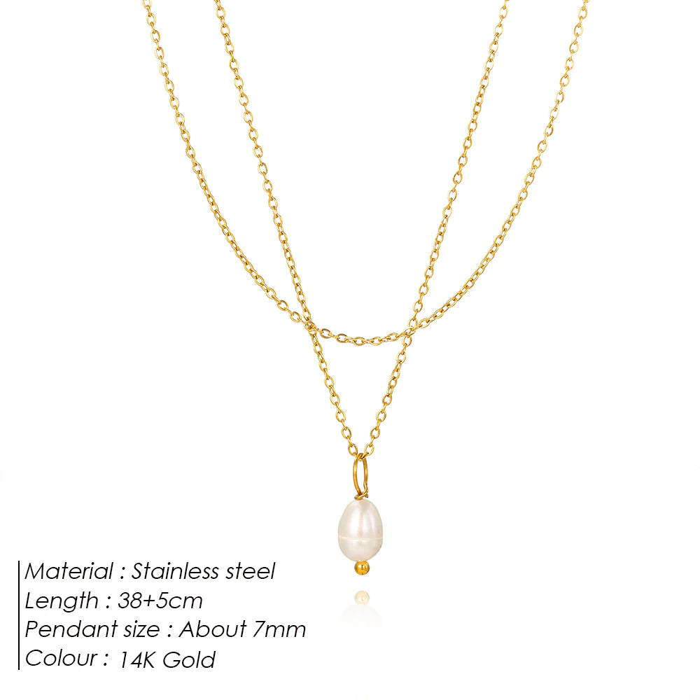 Double-Layer Pearl Necklace