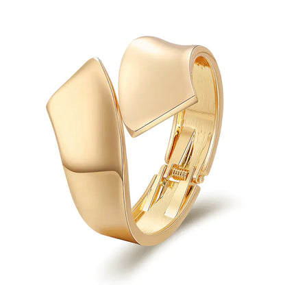 Minimalist Oversized Symmetrical Open Cuff Bracelet