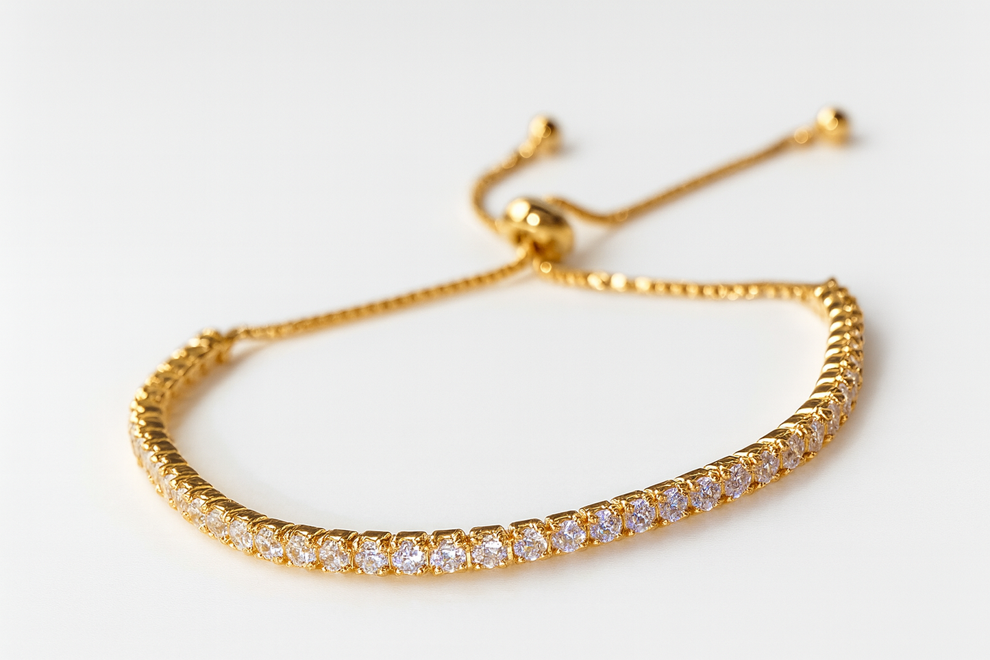Fashion Tennis Bracelet with Shrink Zircon Details