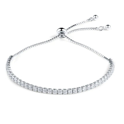 Fashion Tennis Bracelet with Shrink Zircon Details