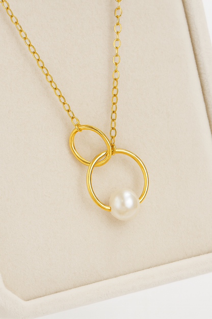 14K Gold-Plated Blue Moonstone Pendant Necklace