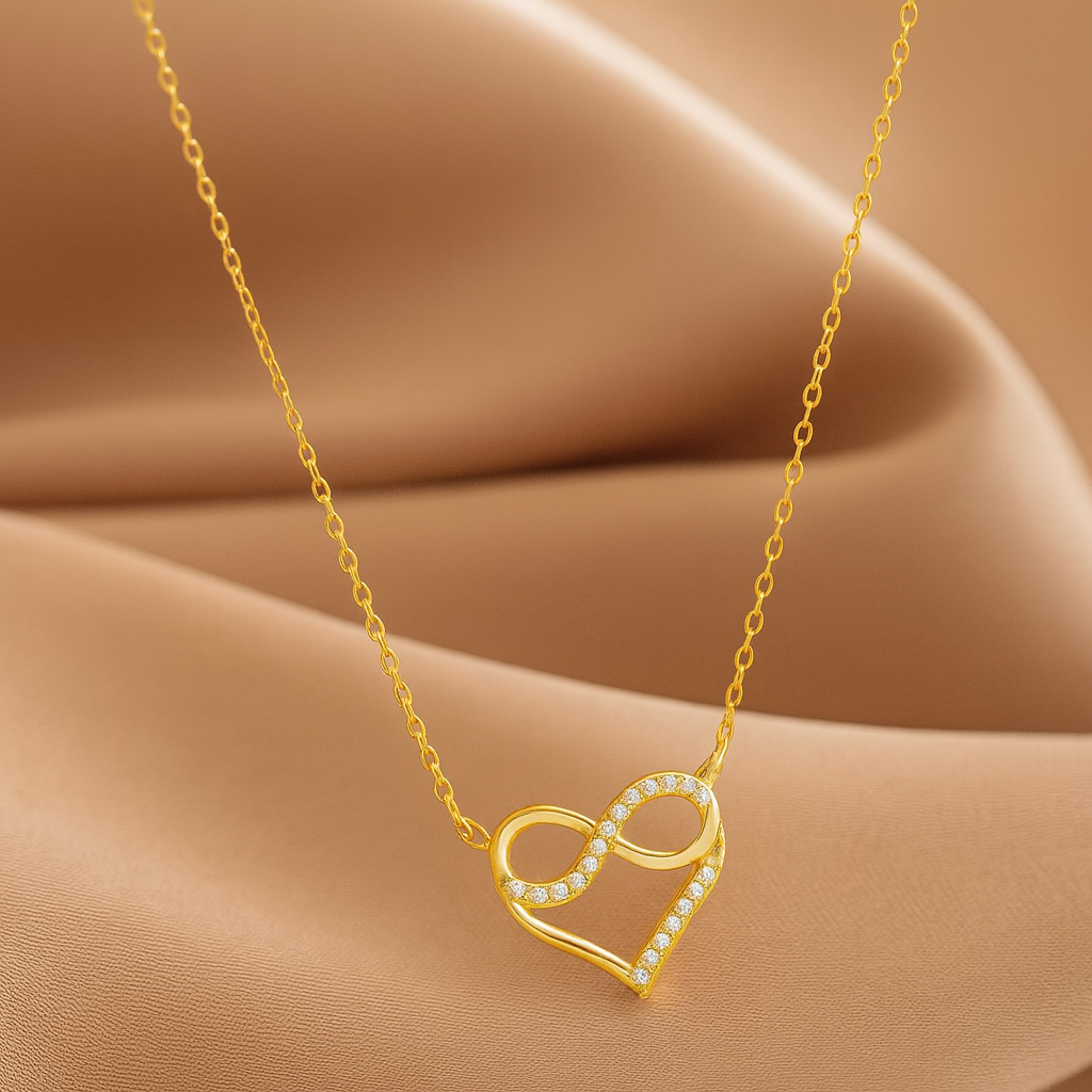 Infinity Heart Pendant Necklace