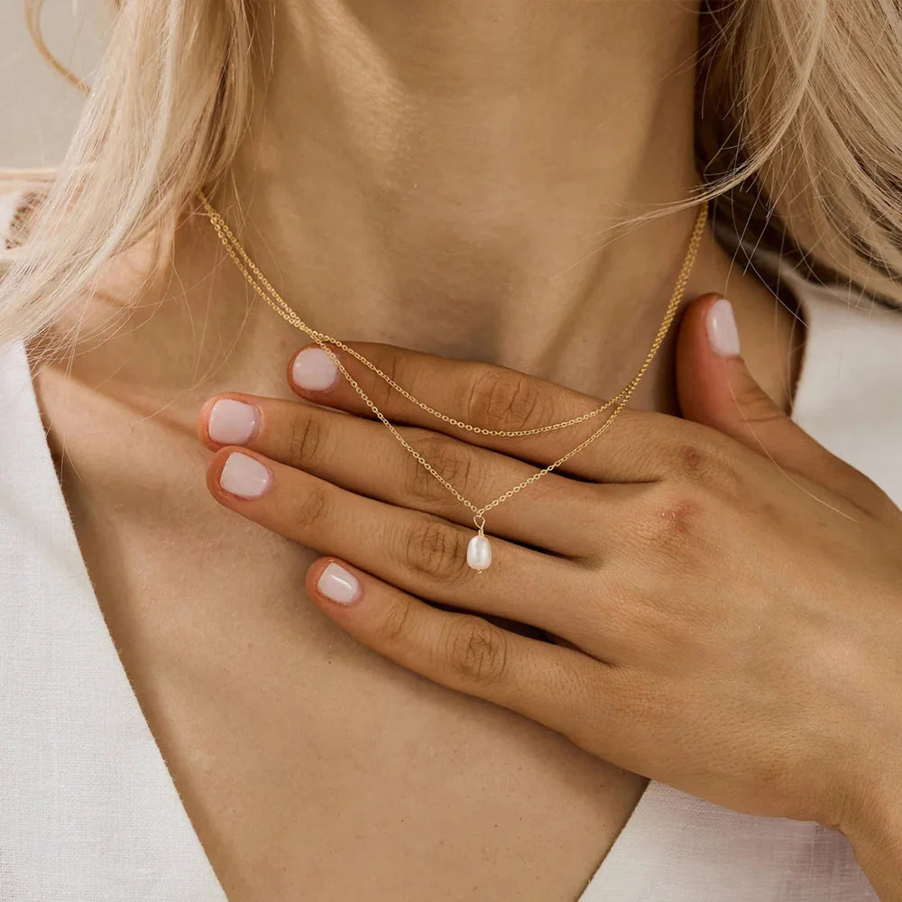 Double-Layer Pearl Necklace