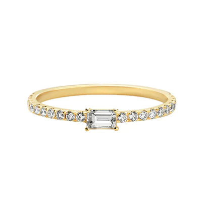 Square Zircon Ring