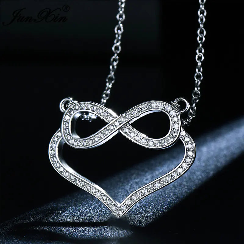 Infinity Heart Pendant Necklace