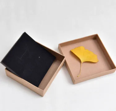 Vintage Leather Paper Earring or Ring Box